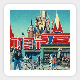 Retro Magic Kingdom (that never was) Sticker